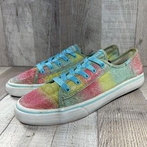 Keds Double Up Glitter Rainbow Girls Sneakers Multicolor Size 5 M KY55181